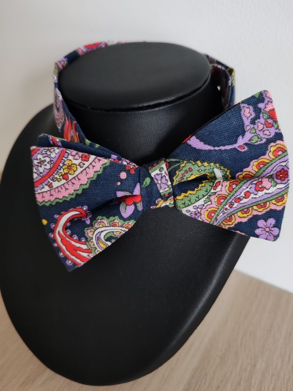 Noeud papillon "Elle et Lui blue India" – Image 2