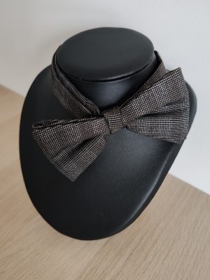 Noeud papillon marron glacé prince de galles